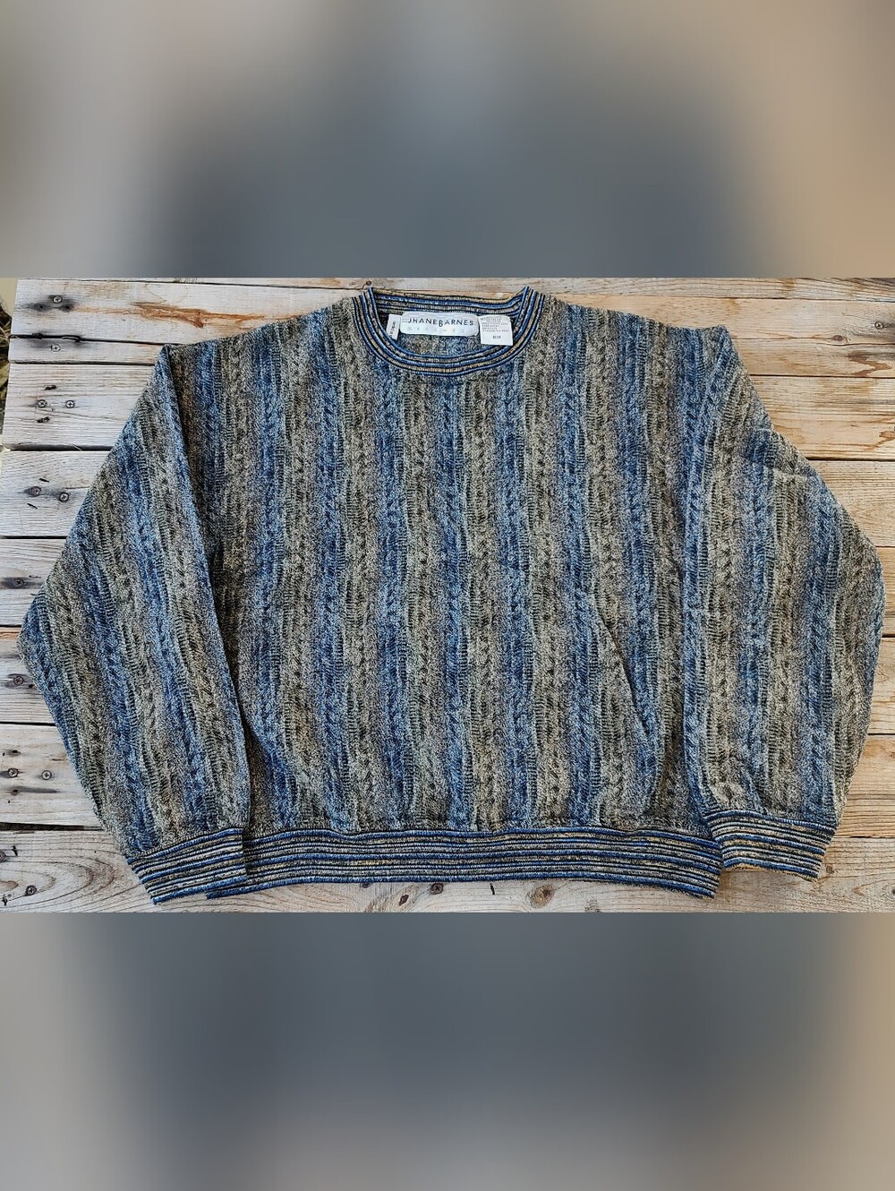 vintage 90's Jhane Barnes Wool Knit Sweater men's Size Medium